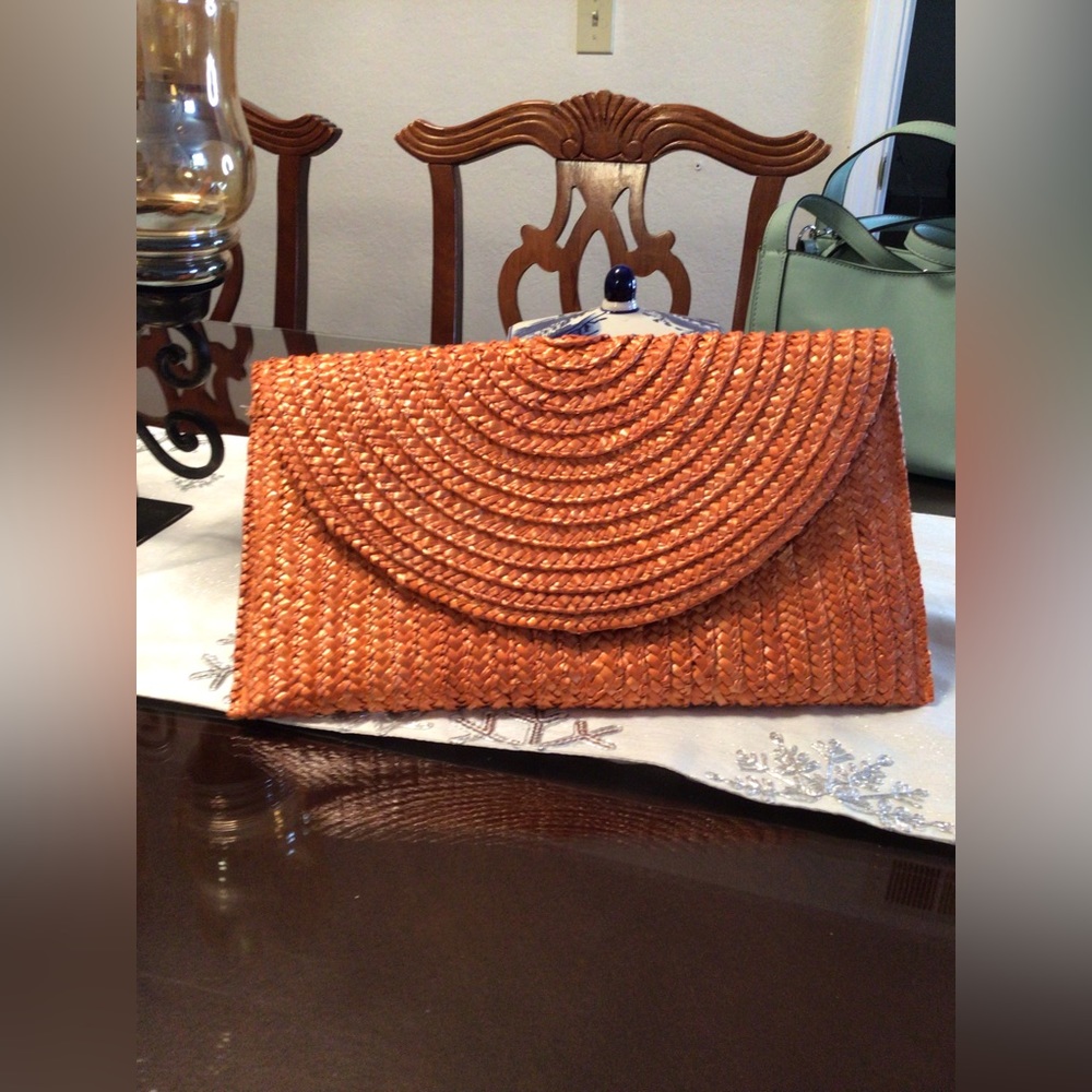 Orange native clutch bag pre owned